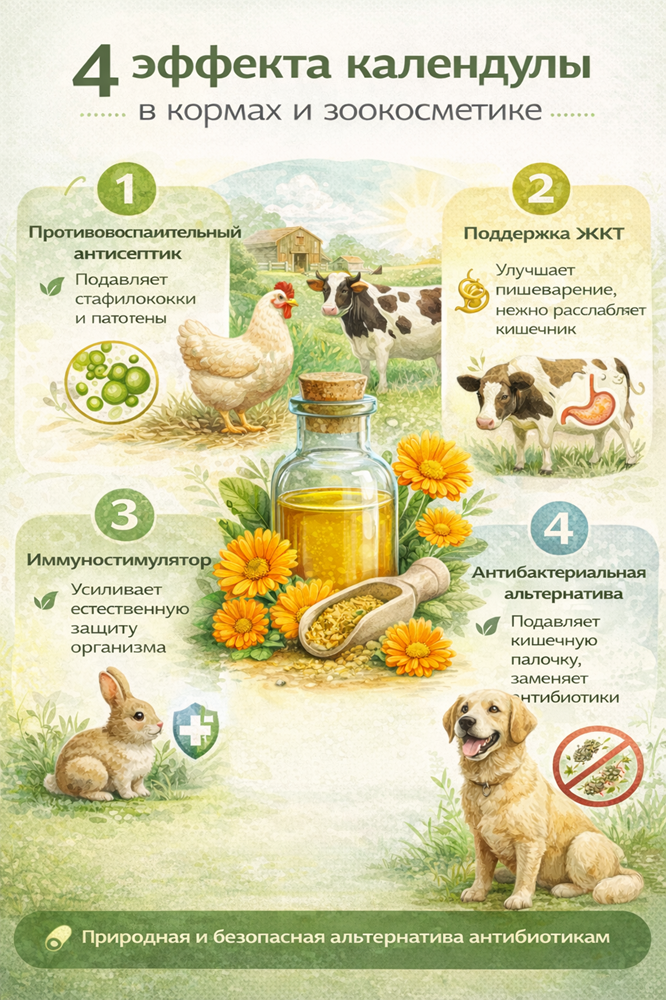 4 эффекта календулы